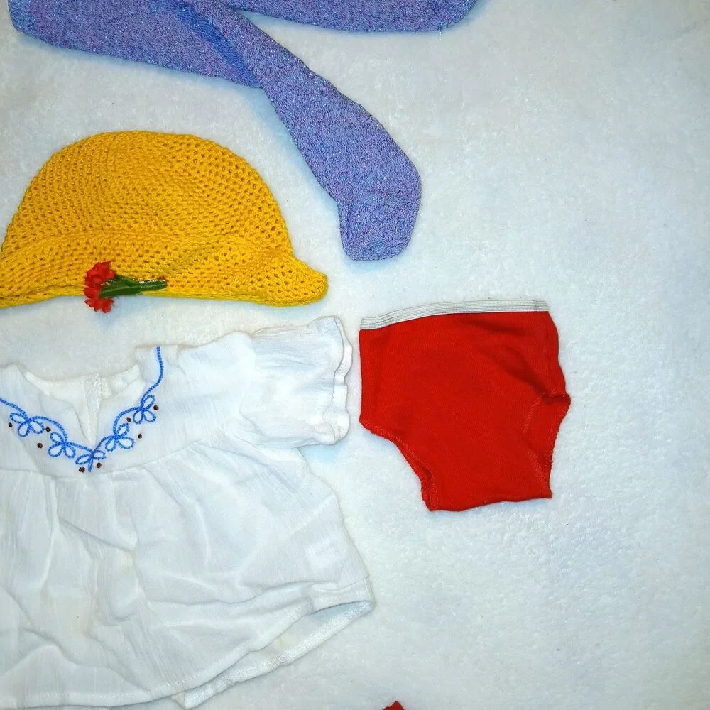 American Girl Doll Clothing Lot of 8 Pieces Pants Top Hat Scarf Tights No Doll